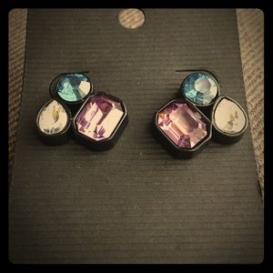 NEW Dazzling Multi Colored Crystal Earrings